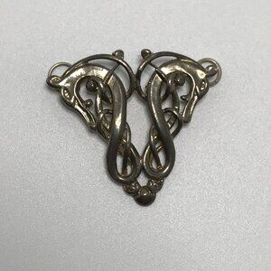 Sterling Silver Two Head Celtic Horse Pendant